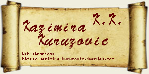 Kazimira Kuruzović vizit kartica